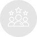 Icône groupe de personnes avec étoiles